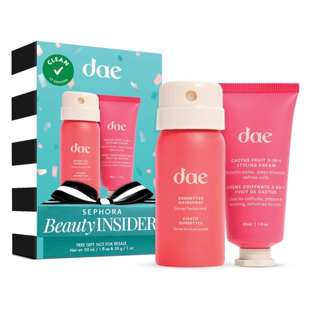 Dae Haircare Sephora Beauty Insider Set - Hairspray and Styling Cream. NIB